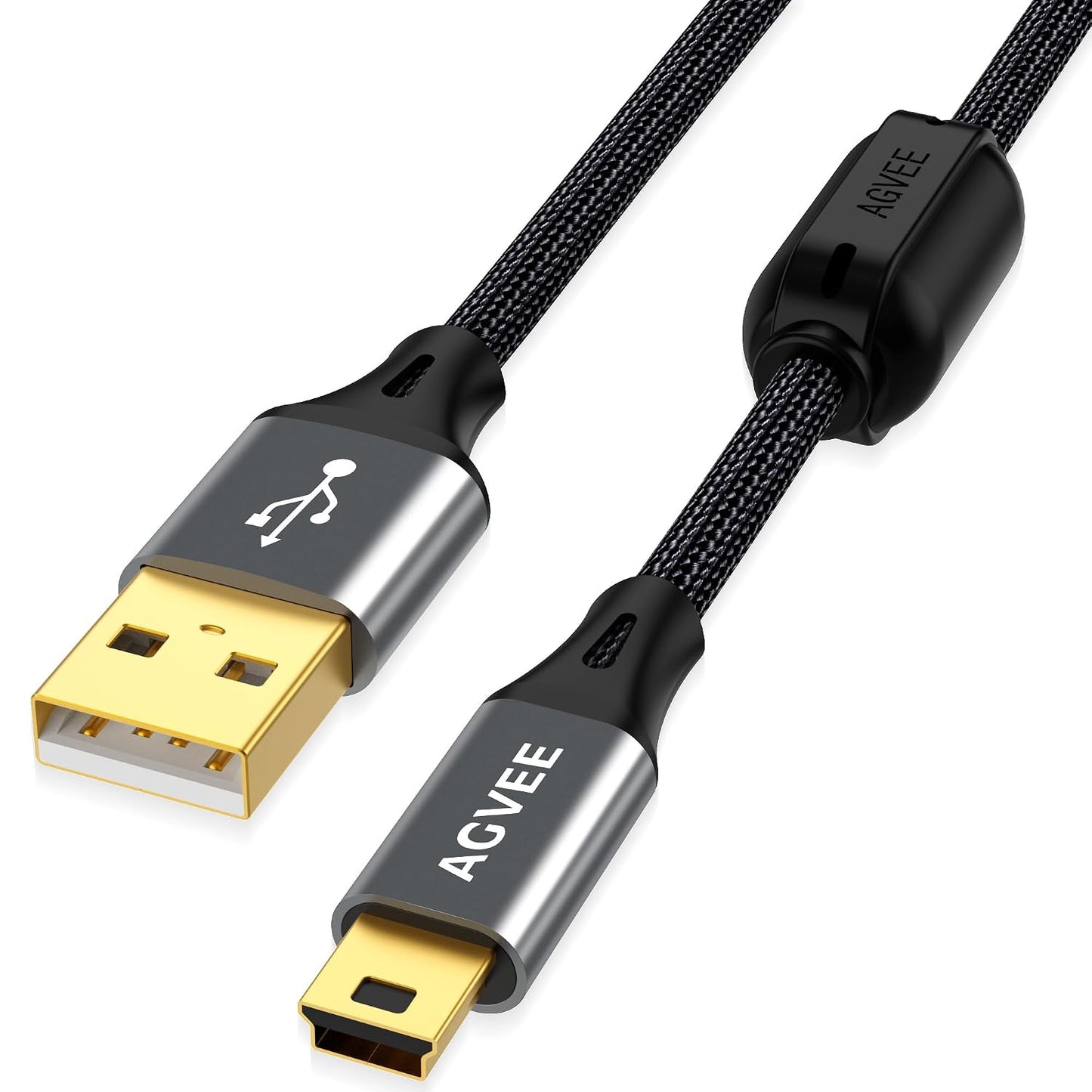 2 Pack 3.3ft IFC-400PCU T1i T7i, AGVEE Camera USB Data File Transfer AV Out Digital Cable Cord with Magnetic Ring