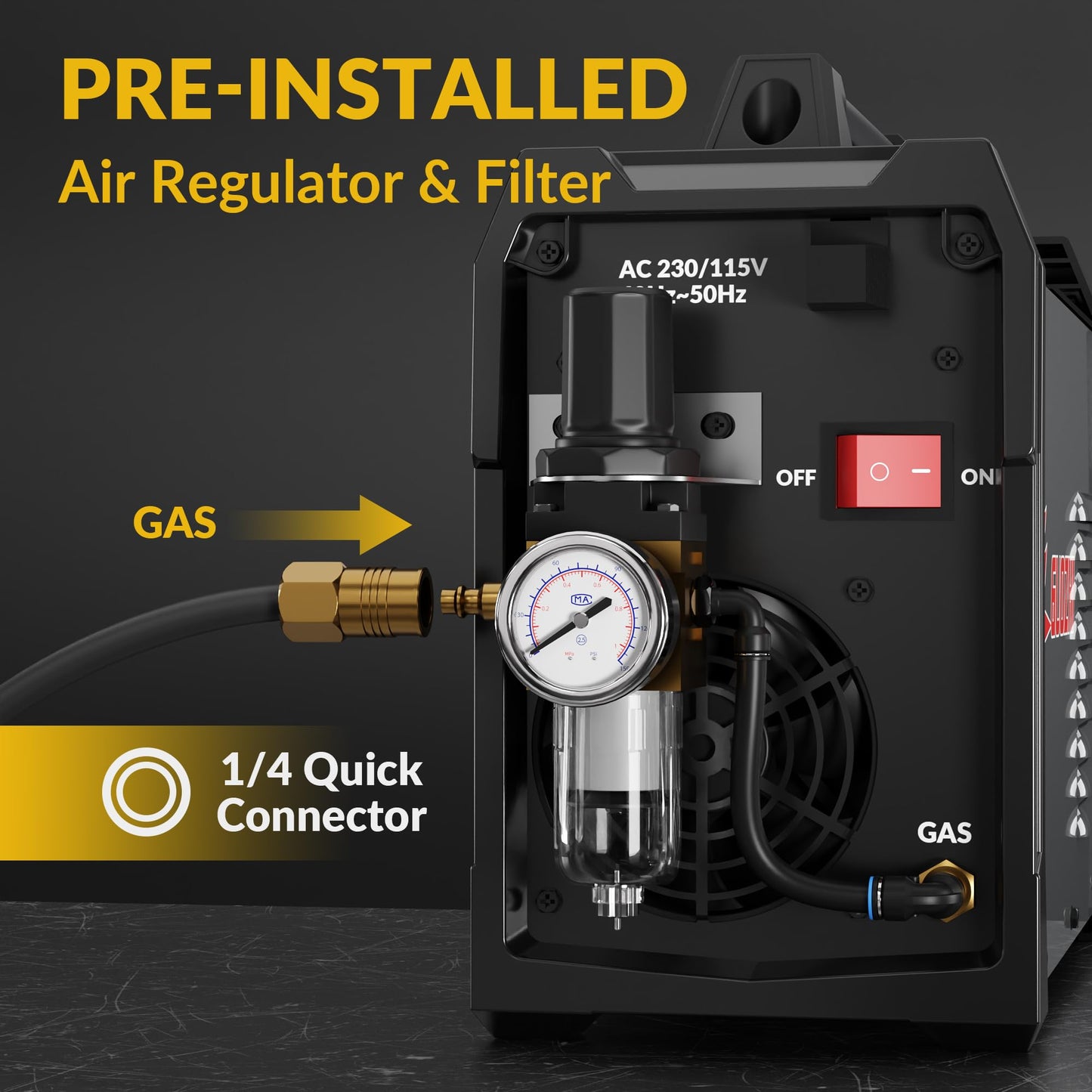 GZ GUOZHI Plasma Cutter, 50 Amp Air Inverter Plasma Cut, 110V/220V Dual Voltage Digital Display IGBT Inverter Plasma Cutting Machine with 2T/4T/TEST Function