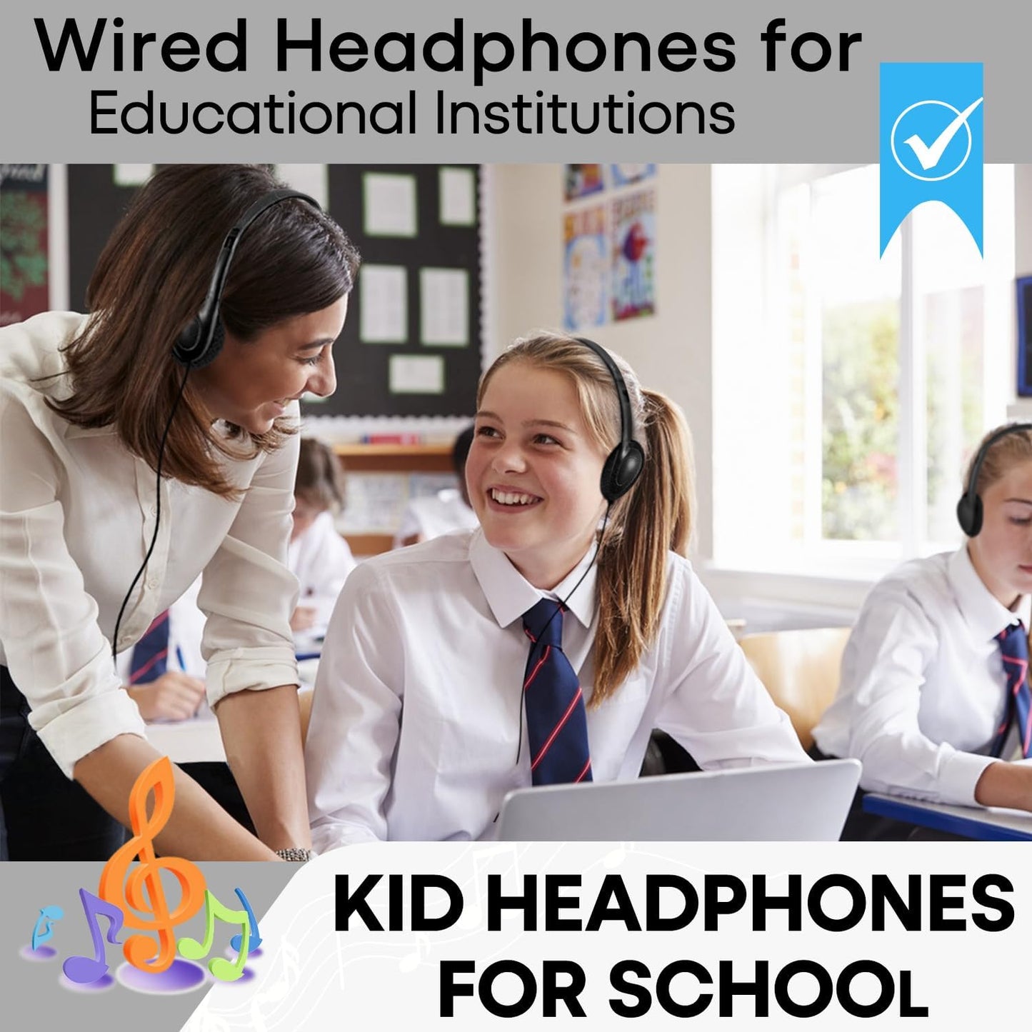 Gaosen 20 Pack Set Adult(GS857, Classroom Headphones Bulk for Kids School Student,Wholesale Durable Wired Earphones