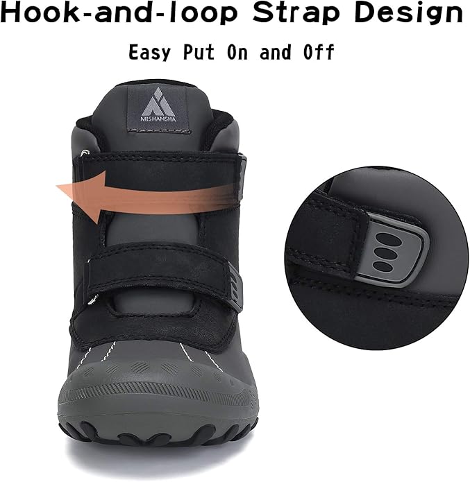 Mishansha Kids Hiking Boots Toddler Girls Boys Hiking Shoes Water-Resistant Anti-Collision Non-Slip Athletic Outdoor Trekking Boots