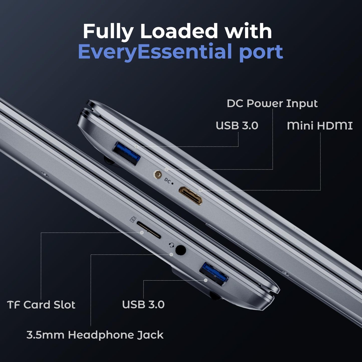 Moonfish 2026 Laptop Computer Window 11 Pro, 15.6 Inch Lap Top, 16GB RAM 256GB SSD Trational PC Notebook, Office 365, Business, School, Work, Student, Kids