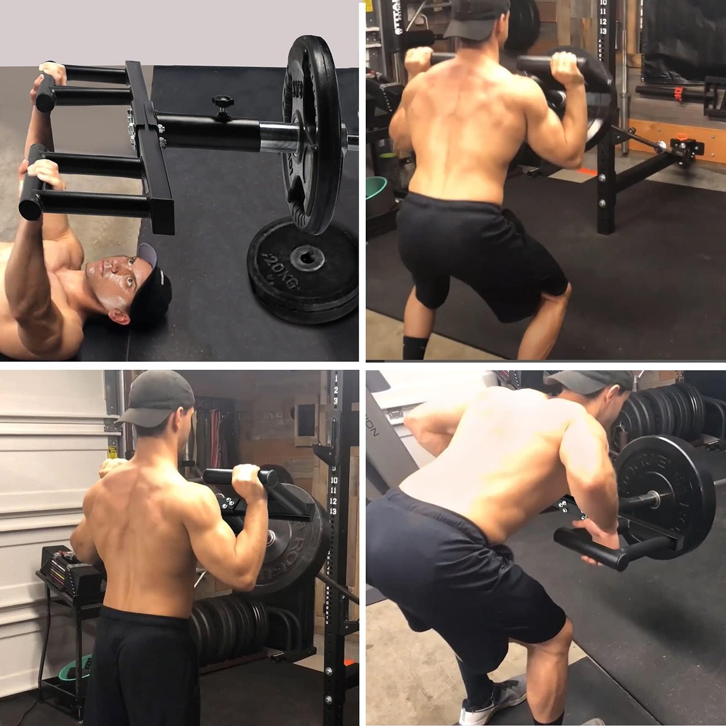 BRTGYM Viking Press Landmine Handle Attachment,for 2inch Olympic Barbell, Heavy Iron Made Home Gym Equipment for Deadlift Squat Row Press Workout