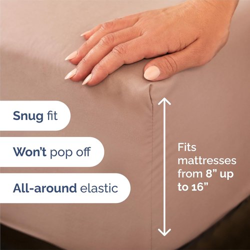 King Size 4-Piece Sheet Set - Ultra-Soft & Cooling Bed Sheets | Hotel Luxury Bedding - Mauve