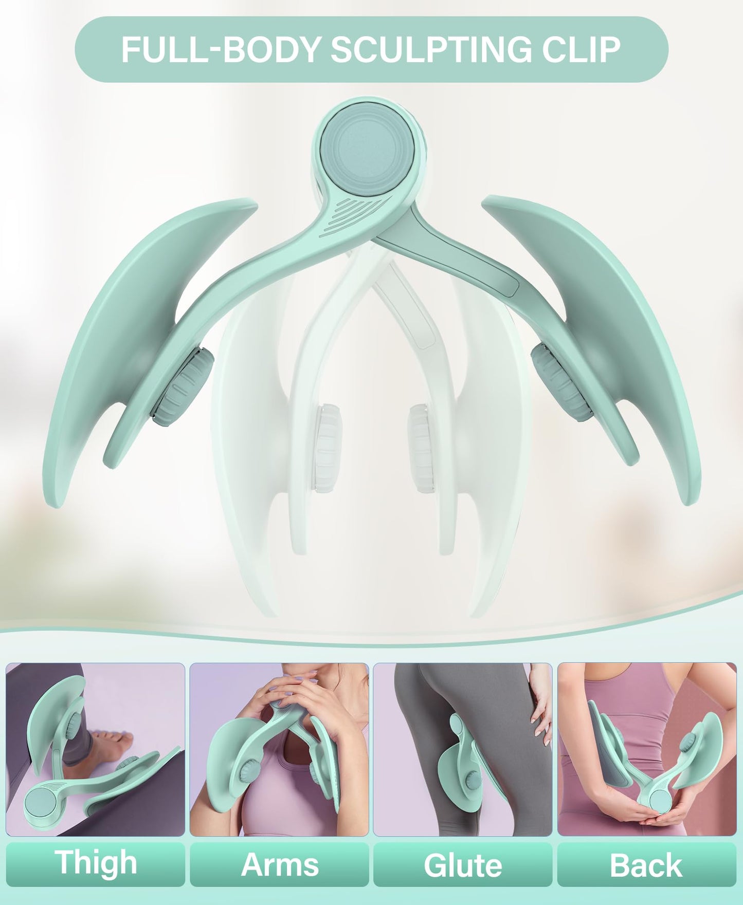 Kegel Exerciser, Pelvic Floor Muscle Exercise Devices for Women, Inner Thigh Exerciser Leg Workout Equipment Thigh Trainer for Male Hip Trimmer Inner Thigh Toner Workout (LightGreen)
