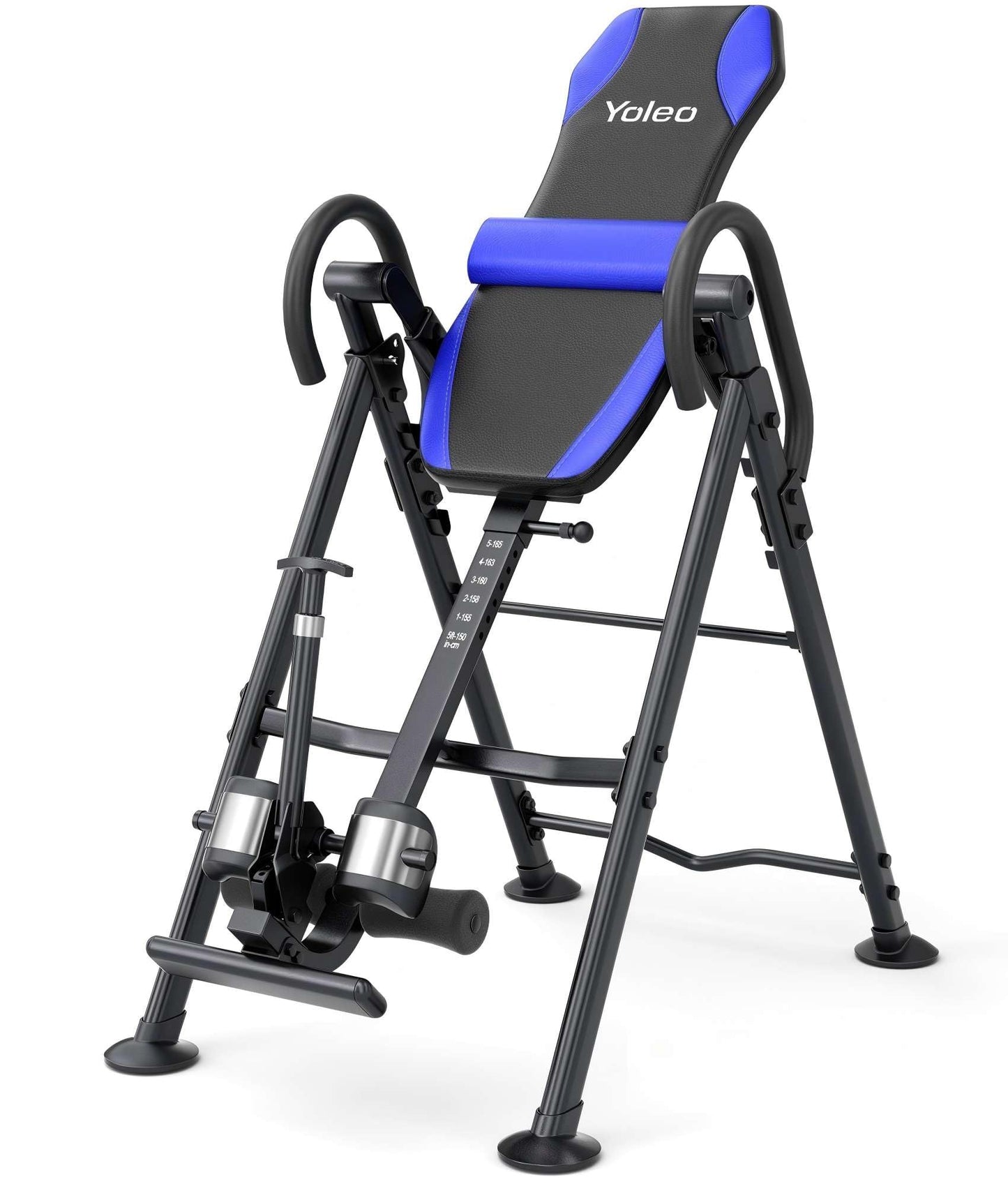 YOLEO Gravity Inversion Table for Back Pain Relief 2026 New Inversion Table w/Lumbar Support Easy to Assemble Back Stretcher Machine 300 lbs (Grayish Blue)
