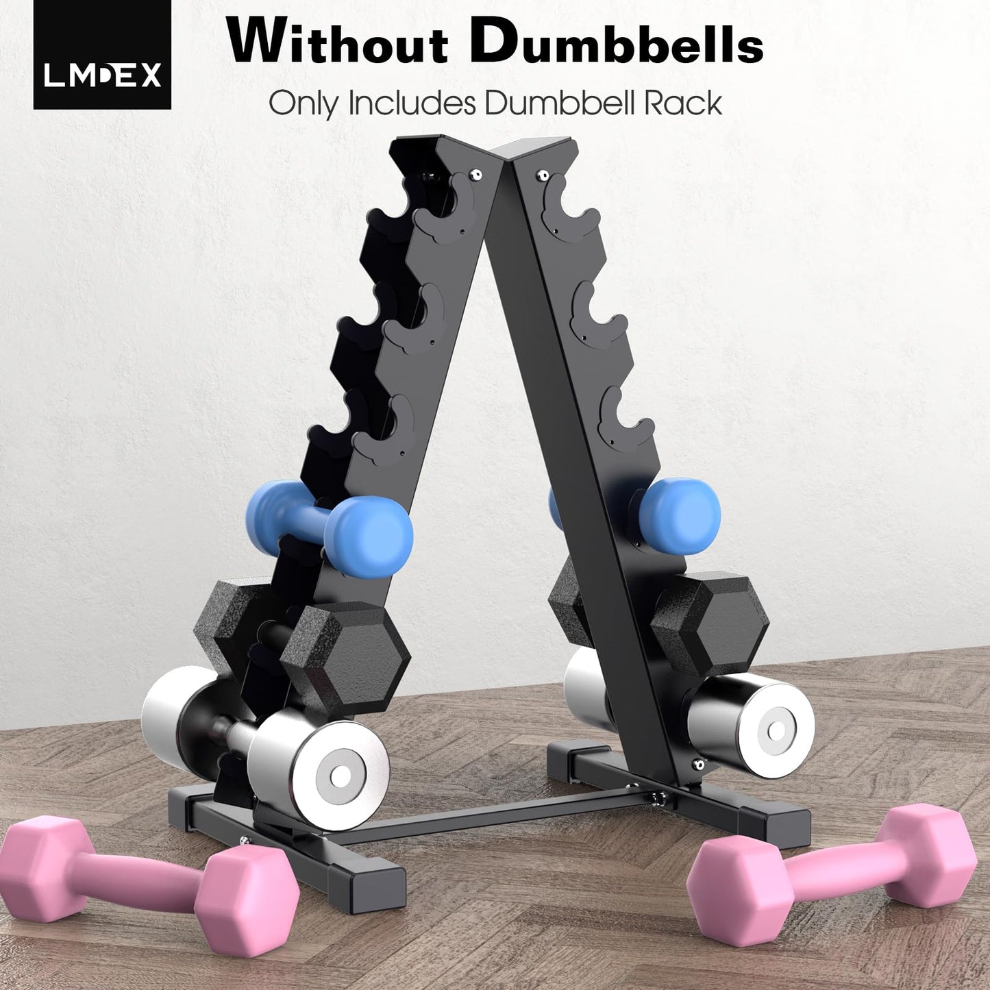 Dumbbell Rack Compact Weight Rack for Dumbbell, Kettlebell, Barbell, Heavy Duty Weight Storage Organizer (A-size dumbbell rack)