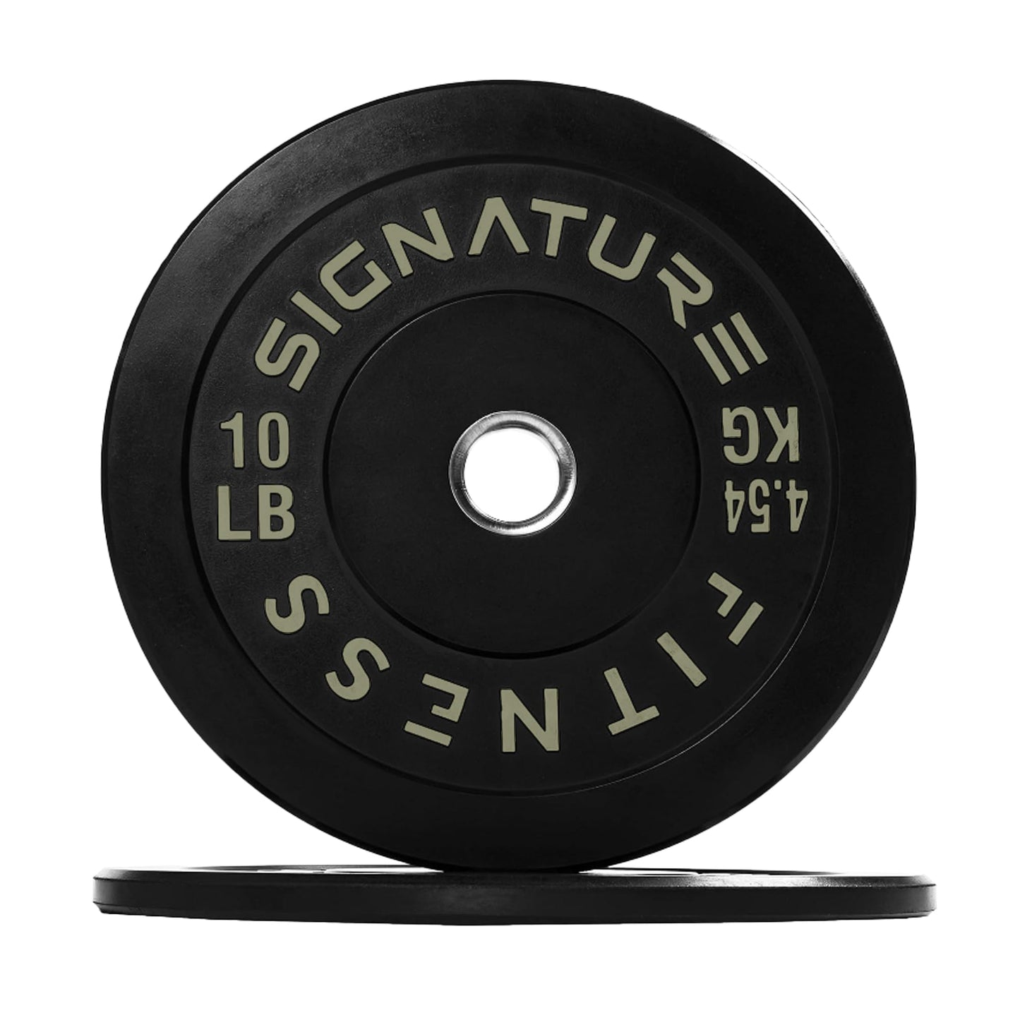 Fitvids 2" Olympic Bumper Plate Weight Plates with Steel Hub, 10LB, Pair, Black, Updated
