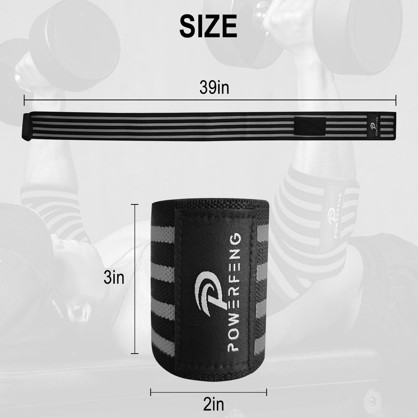 Elbow Wraps for Weightlifting：Elbow Sleeve Weightlifting Support for Bench Press Cross Training & Powerlifting - Elbow Straps for Weightlifting Gym Men Women (Gray)