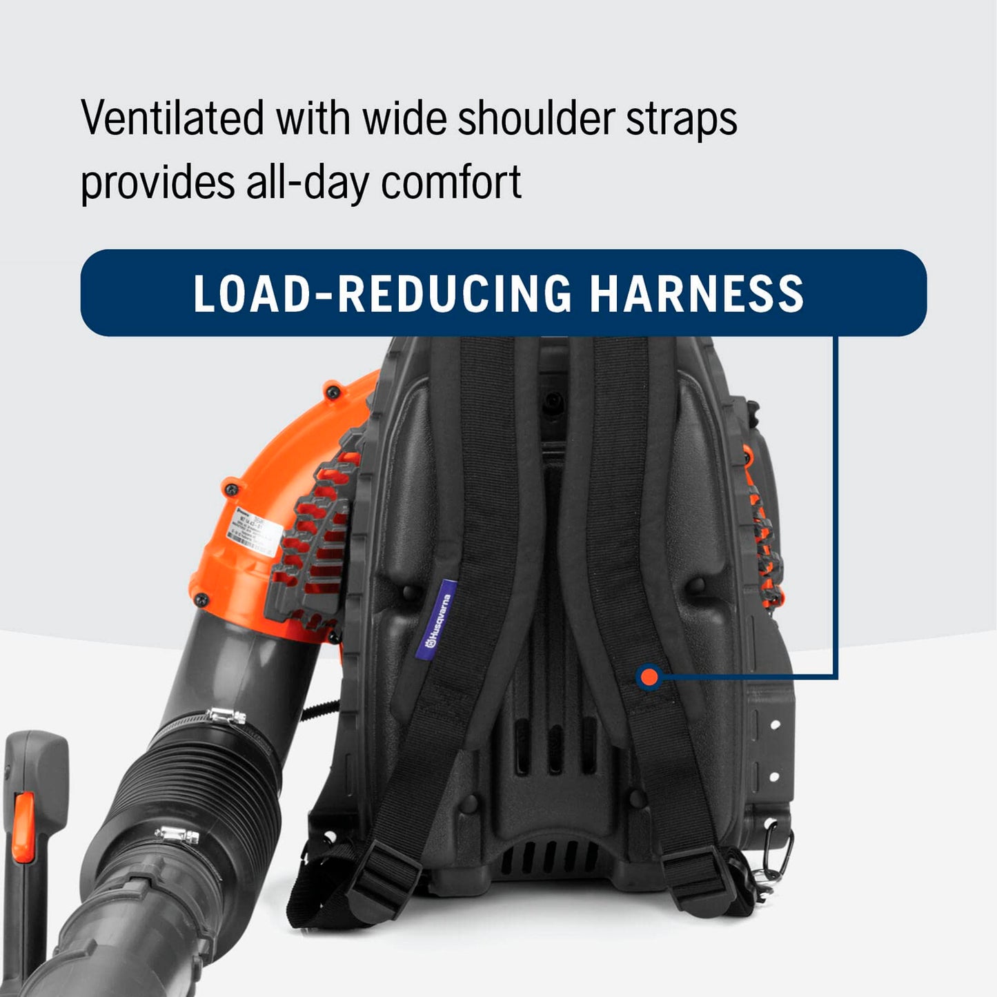 Husqvarna 360BT Gas Leaf Blower, 65.6-cc 3.81-HP 2-Cycle Backpack Leaf Blower with 890-CFM, 232-MPH, 30-N Powerful Clearing Performance and Load-Reducing Harness, Gifts for Men