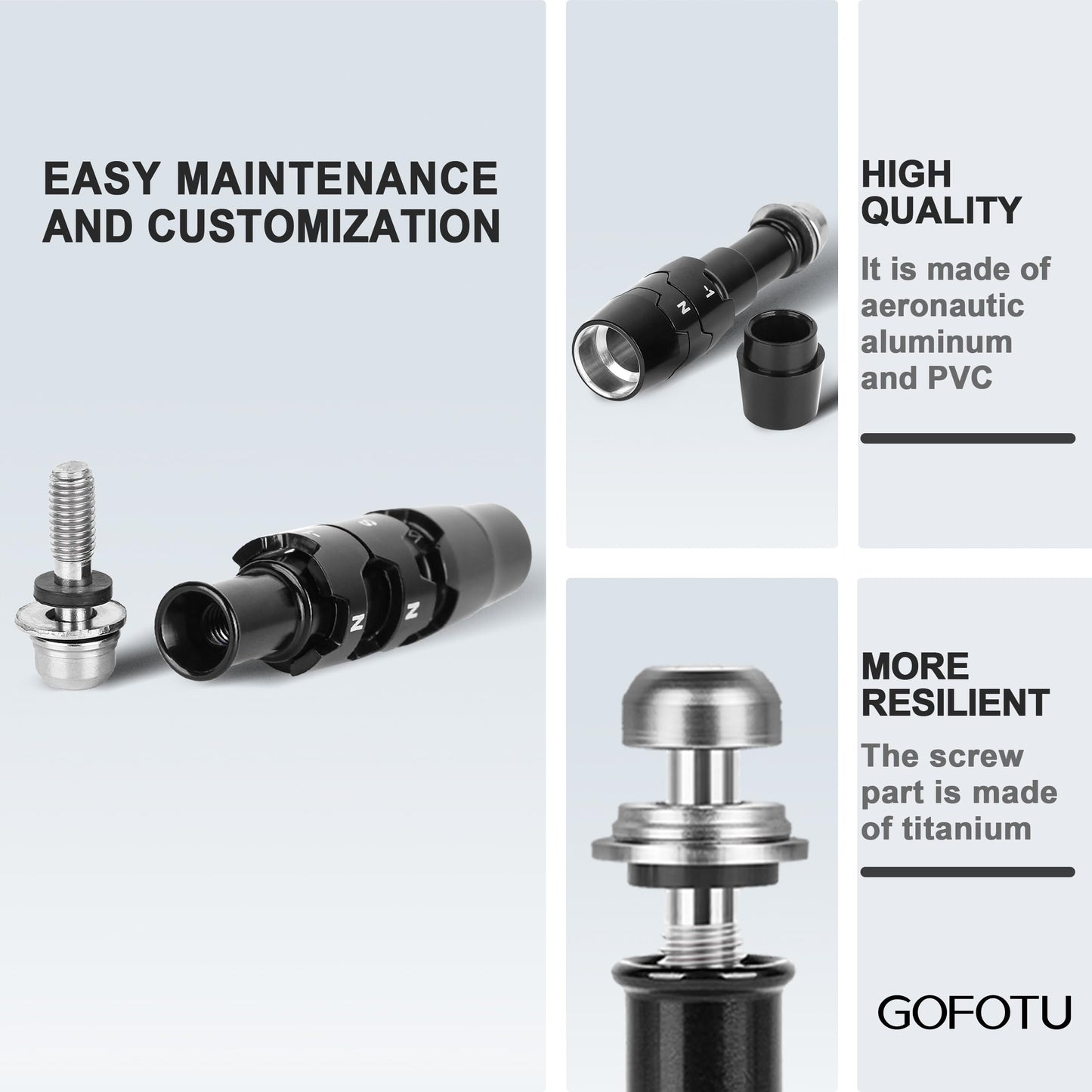 Gofotu Golf .335 Golf Adapter Sleeve Shaft Compatible with Callaway Quantum,Elyte, Ai Smoke Series Drivers, Paradym, Epic, Rogue ST, Great Big Bertha, MAVRIK Series,16/815/814 XR Drivers