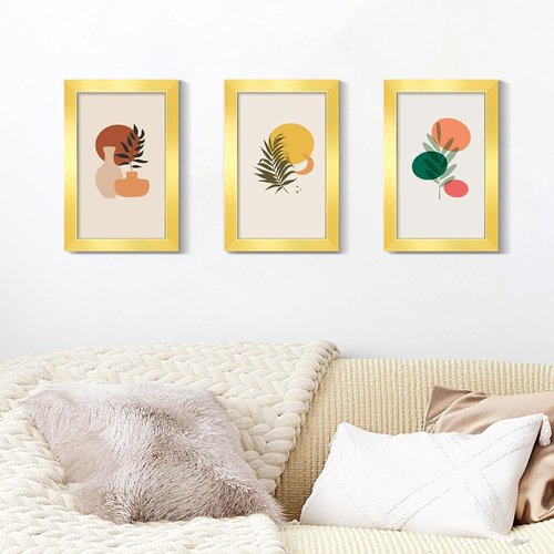 LaVie Home 4x6 Picture Frame Set of 10 - Elegant Gold Frames for Wall Gallery or Tabletop Display