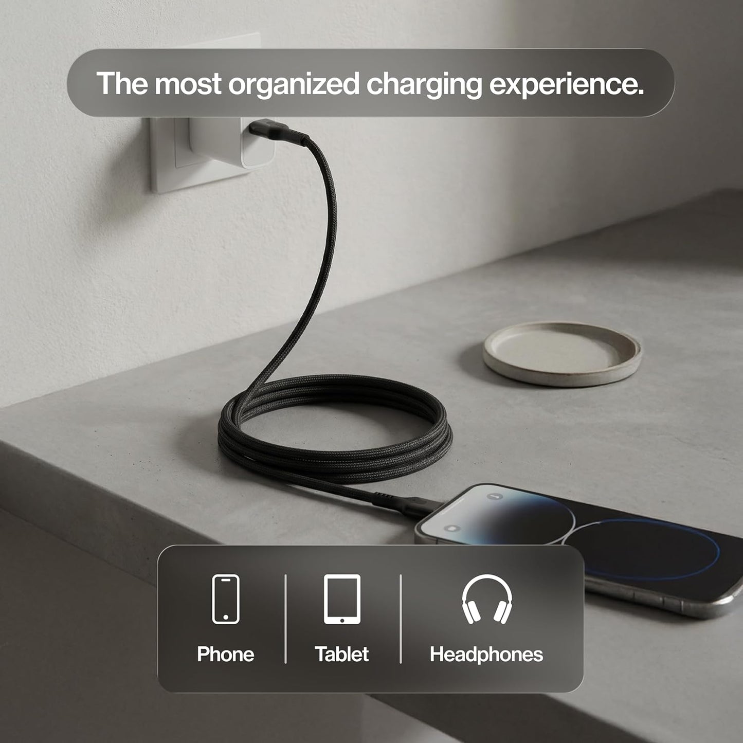 12W, 3FT Statik MagStack USB A to iPhone Cable MFi Certified, Clutter-Free Magnetic Charging Cable, Anti-Tangle Phone