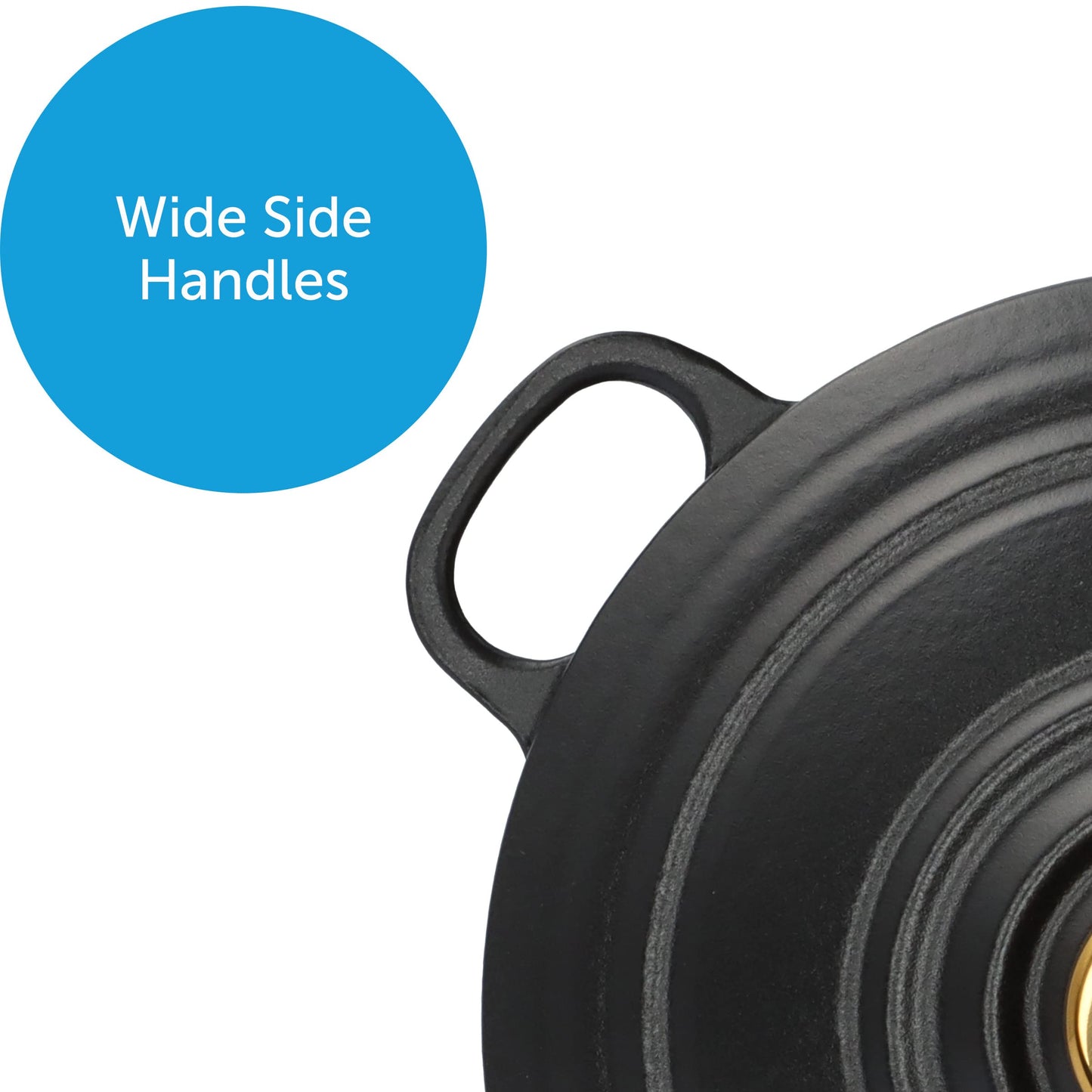 BK Cookware Bourgogne Enameled Cast Iron 4.4QT Dutch Oven, Pitch Black