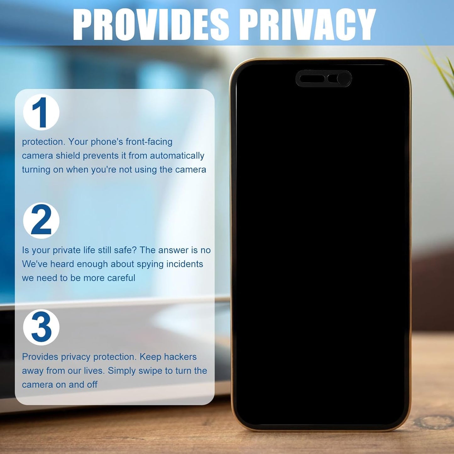 Fukaisu 2pcs 15 16 17 14 17 Front Camera Cover Slide, Ultra Thin Webcam Cover Front Phone Camera Protection to Protect