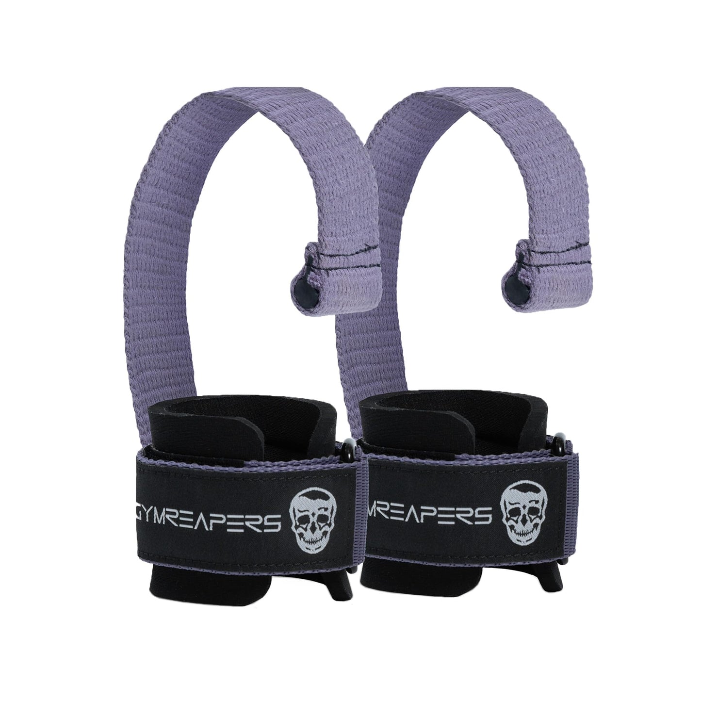 Gymreapers Weight Lifting Straps With Dowel - Wrist Straps for Weightlifting - Workout Deadlift Wrist Weights - Reinforced Stitching & Padded Fit Gym Accessories for Strength & Gym Hand Grip (Lilac)