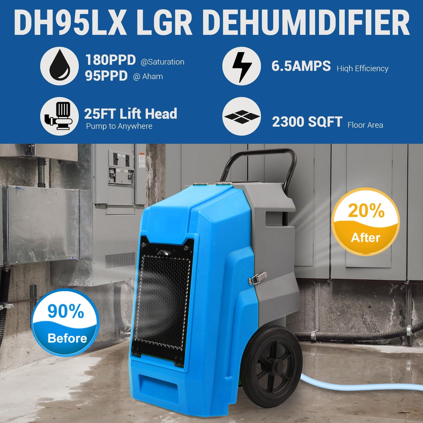 MOUNTO Water Damage Restoration Combo Package Deals (10xAir Mover, 2x Air Scrubber, 2x LGR Dehumidifiers)