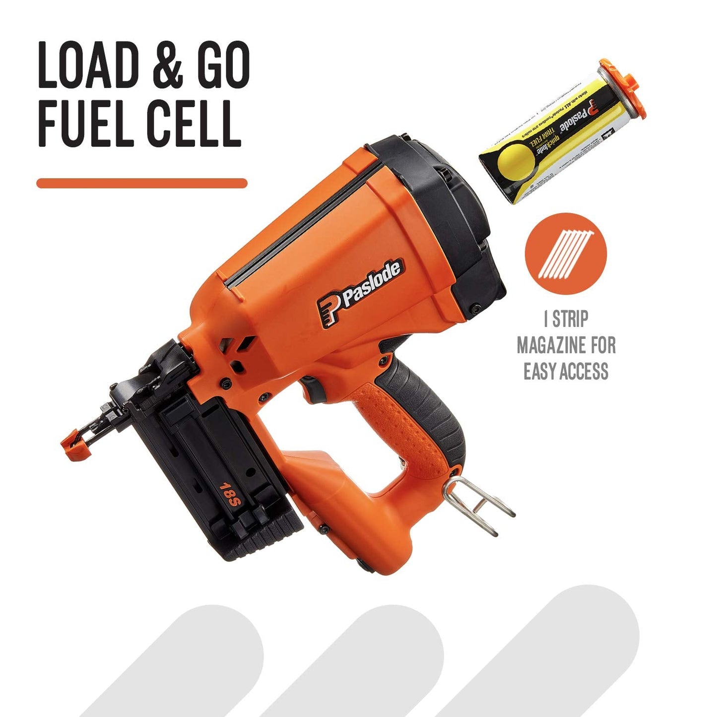 Paslode, Cordless Brad Nailer, 918100, 18 Gauge, Battery and Fuel Cell Powered, No Compressor Needed