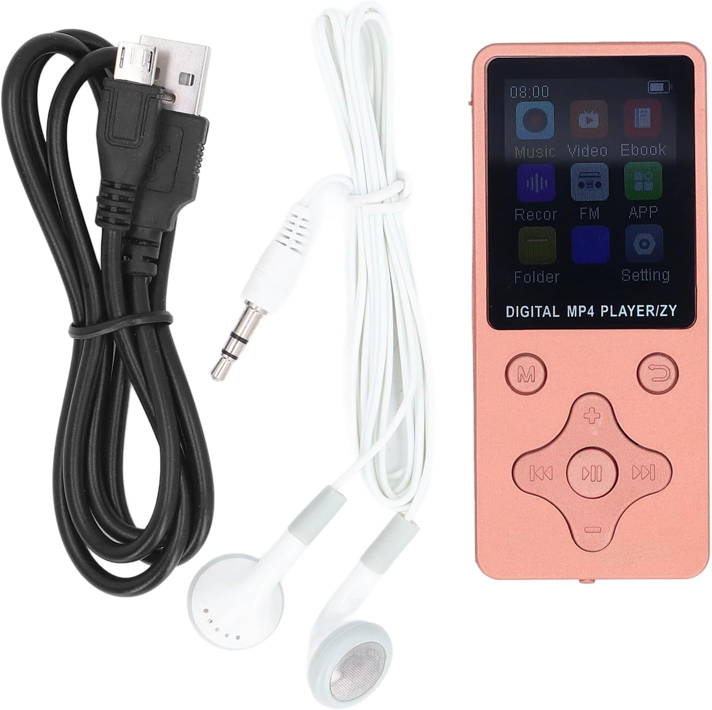 ASHATA MP3 64GB, 5.0 MP3 MP4 1.8 Inch, Portable Player Bluetooth Music Player, Support Speaker Video FM Ebook Photo