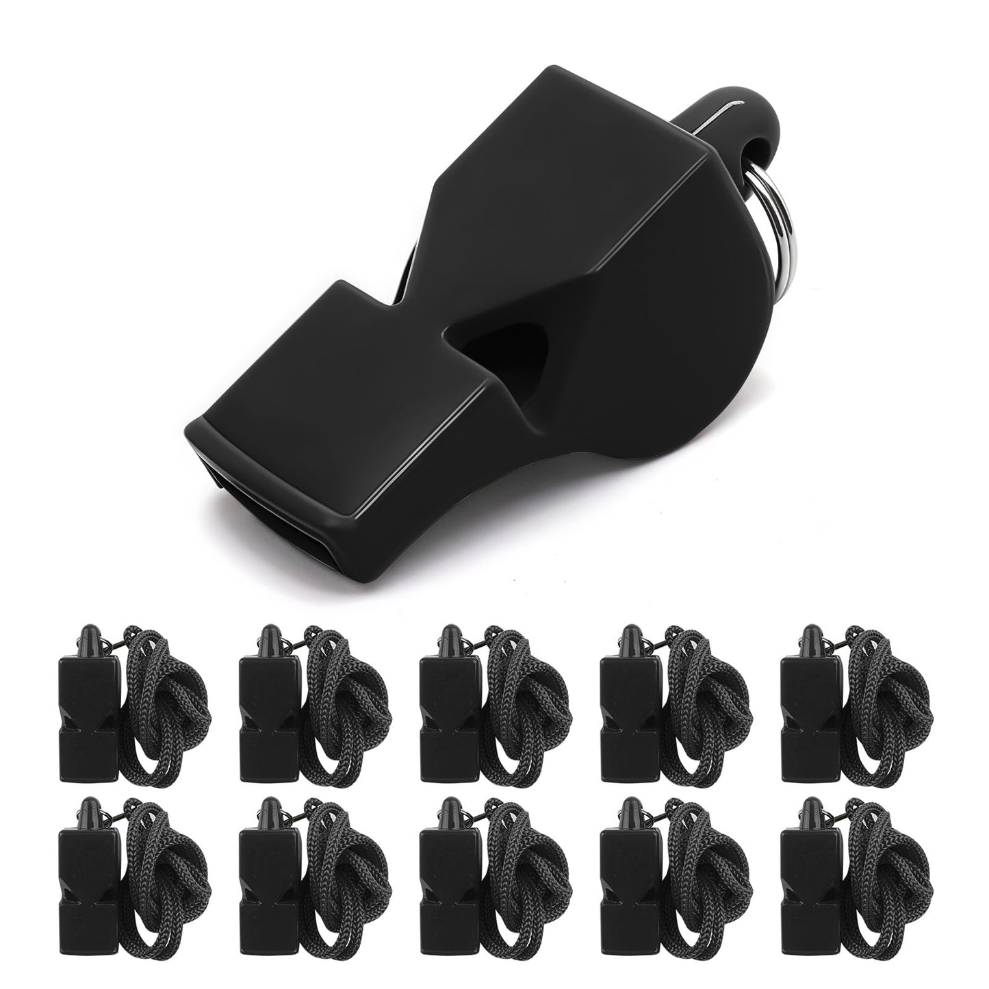 smrtcol Whistles Sports Whistles with Lanyard Loud Crisp Sound Pealess Whistles for Referees Coaches and Lifeguards 5 Pack