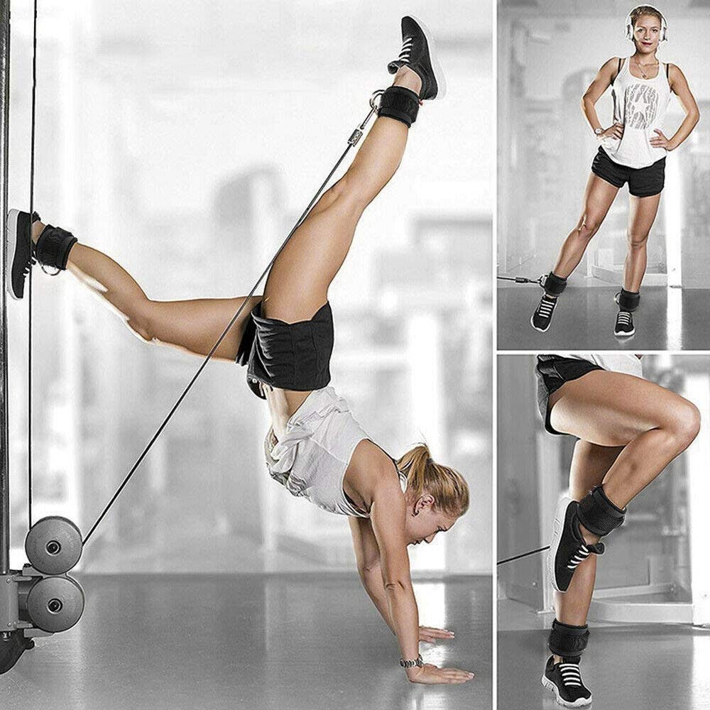 AOHO MOOON Ankle Strap for Cable Machine Attachments, Gym Accessories for Women and Men, Neoprene Ankle Cuffs for glute Kickback, Leg Workouts ande Booty Hip Abductors Exercise