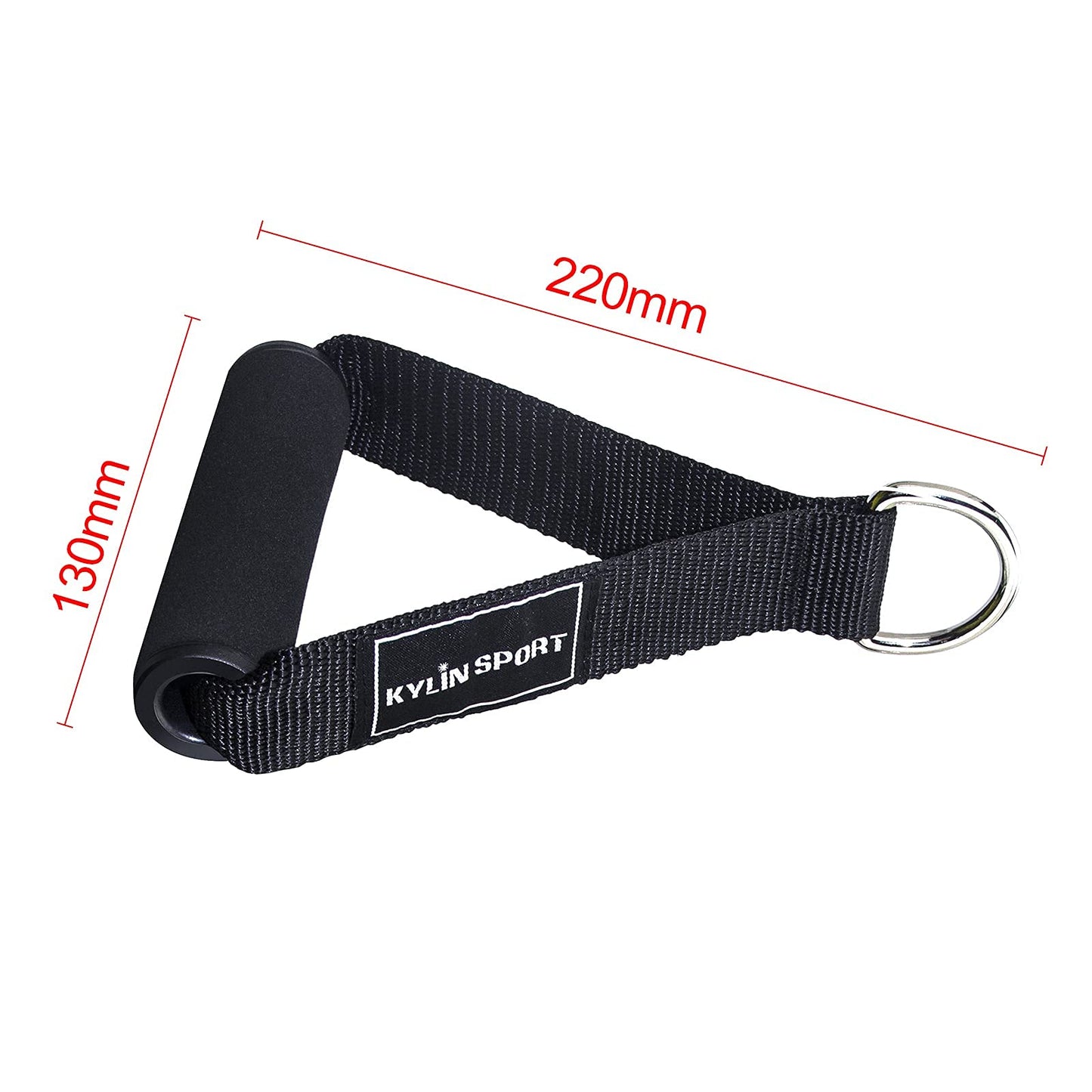 KYLIN SPORT 1 Pair of Resistance Bands Exercise Handles for Gym Heavy Duty Nylon Straps Foam Handles Replacement Fitness Equipment