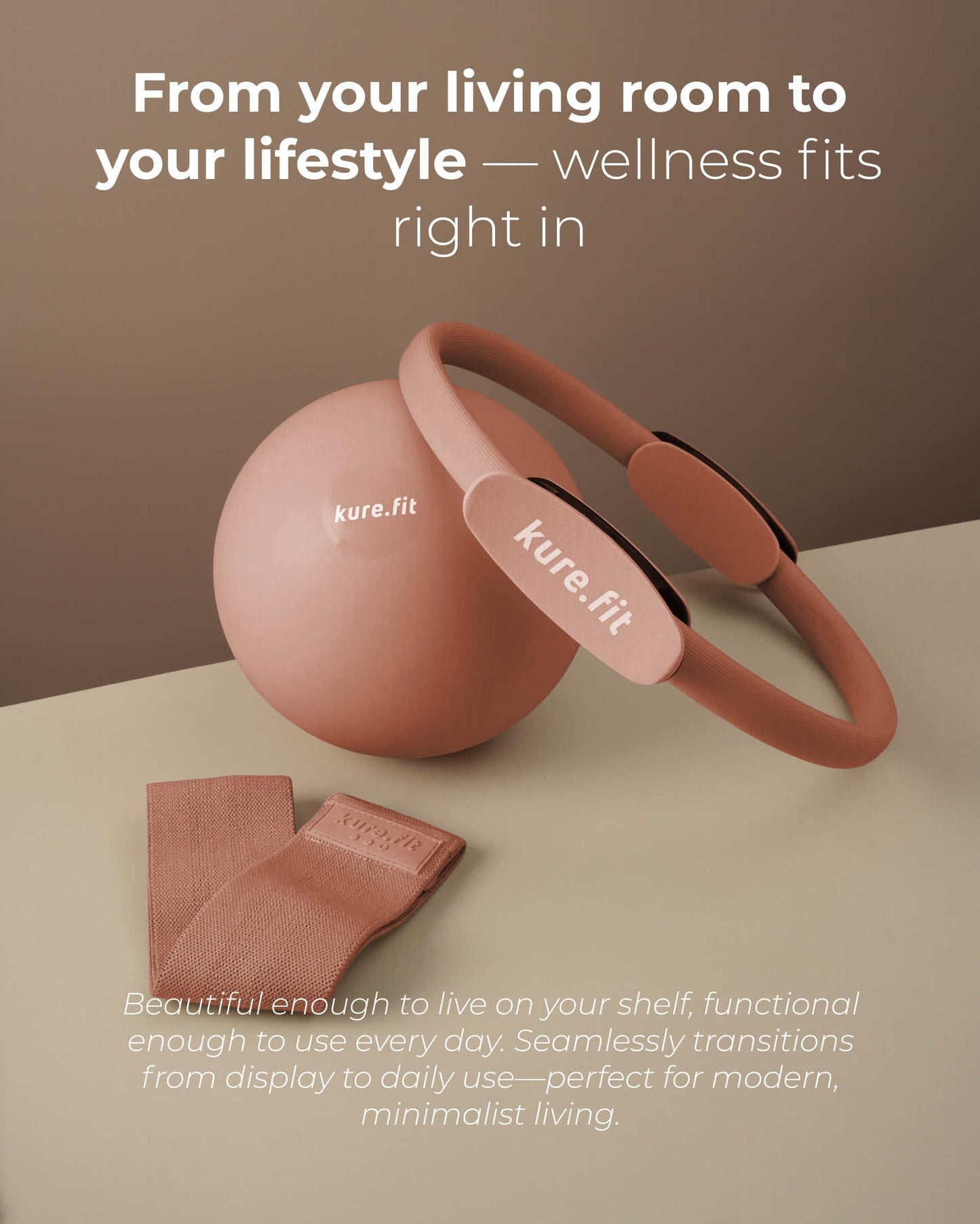 kure.fit Pilates Kit for Women – Home Pilates Equipment Set with Ring, Ball & Resistance Bands | Pilates Starter Kit with Accessories in Gift Box