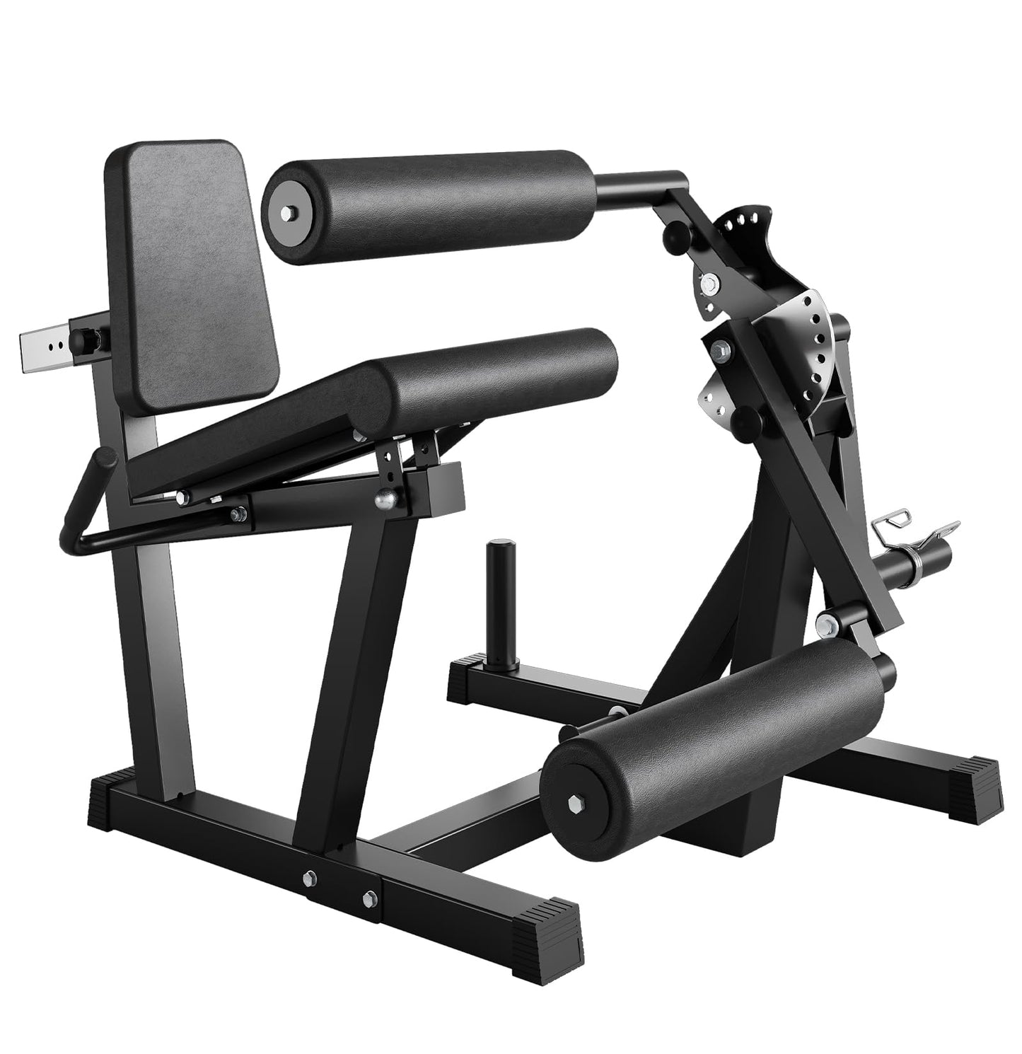 GarveeLife Leg Extension and Curl Machine, 700LBS Capacity Leg Extension Machine, Adjustable Leg Curl Machine, 4-in-1 Leg Workout Machine, Home Gym Weight Machine for Lower Body Exercise, Black