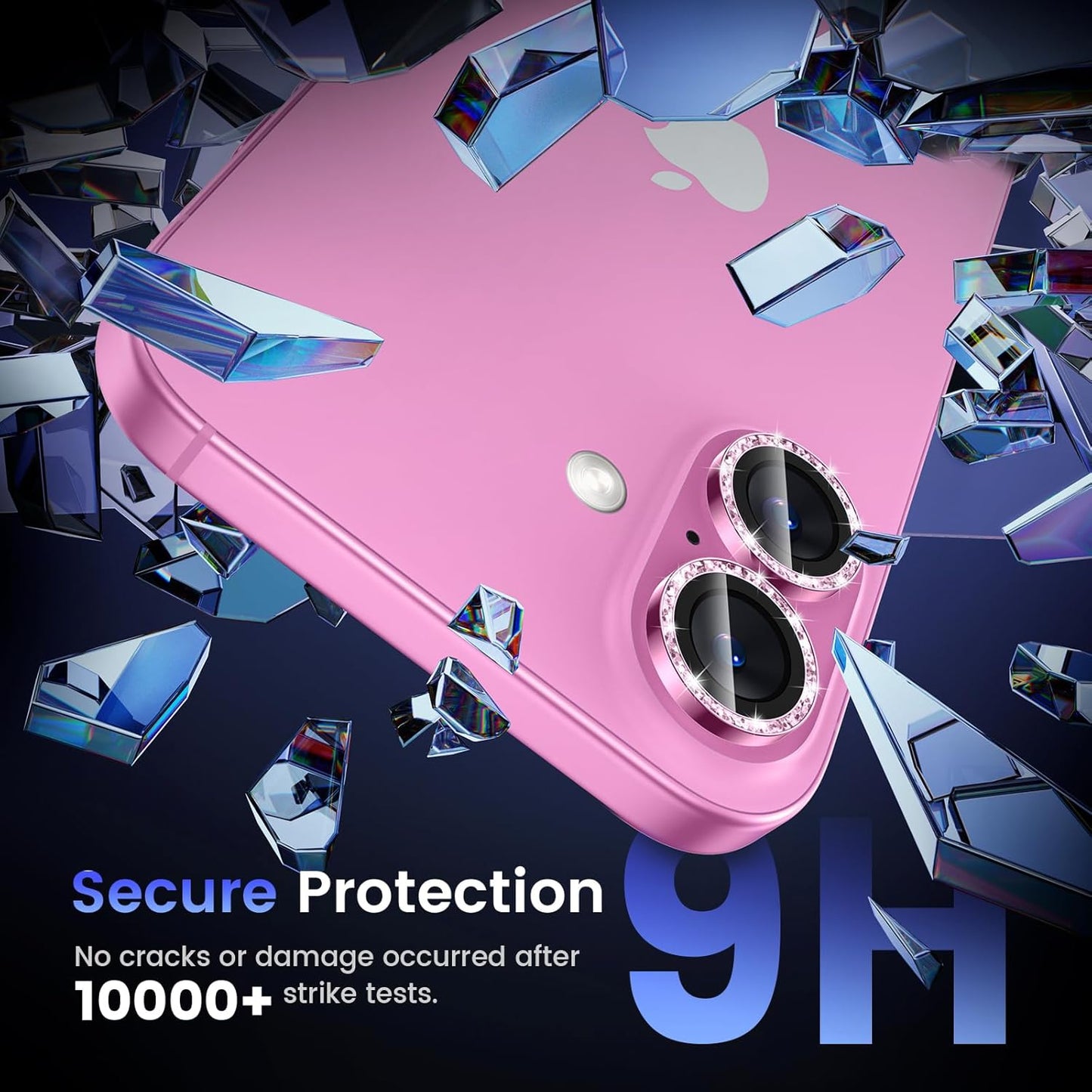16 16 9H 16 6.1inch/16 6.7inch Tensea for iPhone / iPhone Plus Camera Lens Protector, Tempered Glass Camera Cover