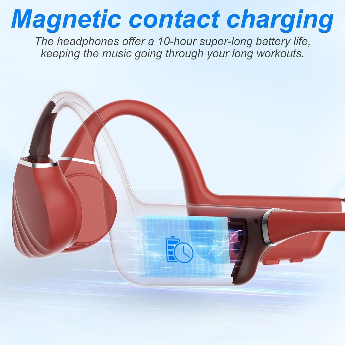 MUXUN 5.4 32GB MP3 IP68 Swimming, Swimming, Bone Conduction Headphones - Bluetooth & Memory Player Waterproof