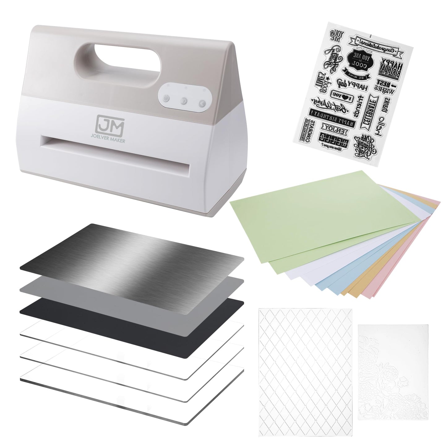 Joelver Maker Electric A4 Die Cutting & Embossing Machine for Arts & Crafts, Scrapbooking & Cardmaking,9” Opening （110v with US Plug）