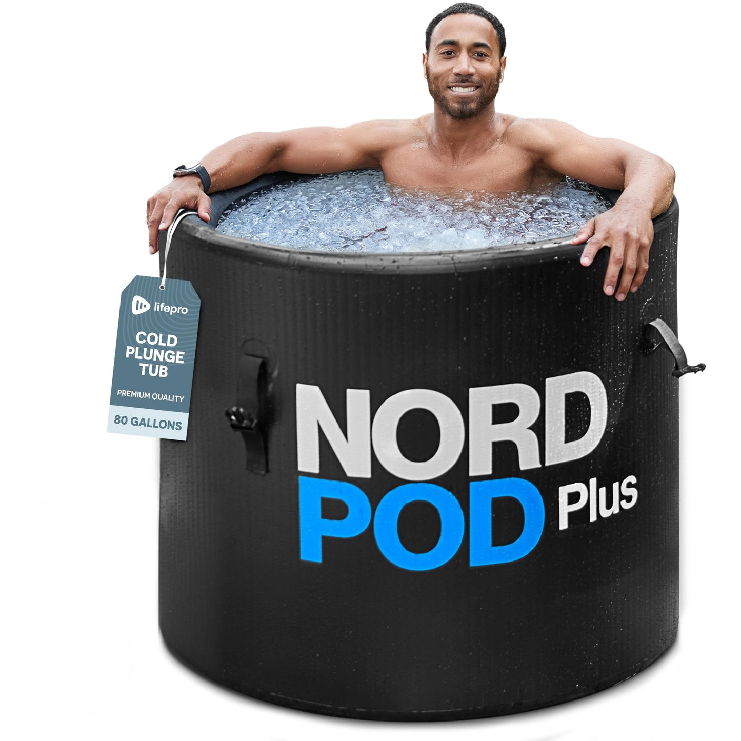 LifePro NordPod Plus Recovery Ice Tub – Portable Cold Plunge Tub with Drop-Stitch Construction – Ice Bath Tub for Athletes – Cold Water Therapy Tub for Ice Bath Recovery with Inflatable Lid & Air Pump