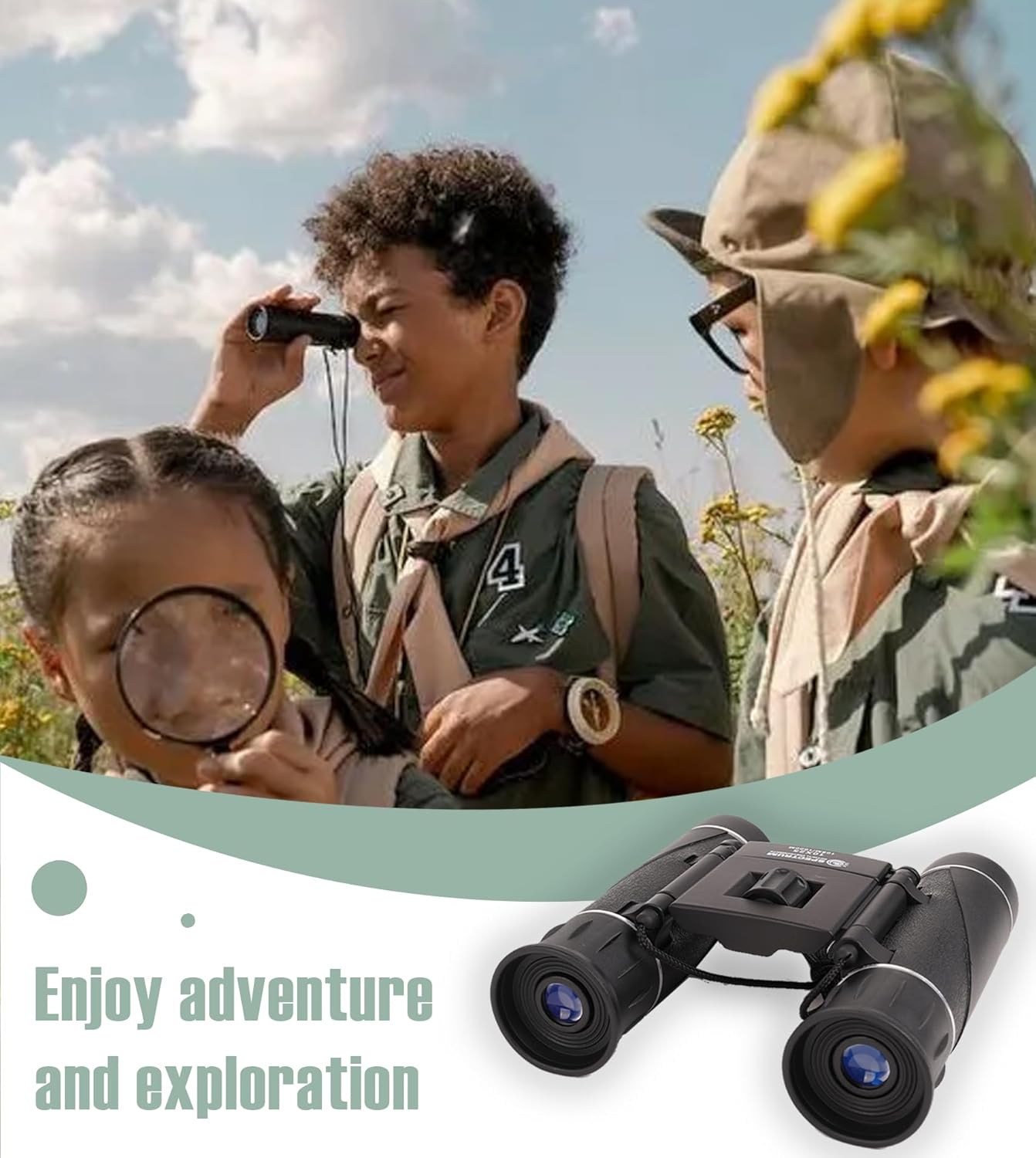 Spectrum Optical Instruments Kids,10X25 8-12, 5-7 SpectrumOI Binocular for Kid Binoculars, Binoculars for Kids Toy