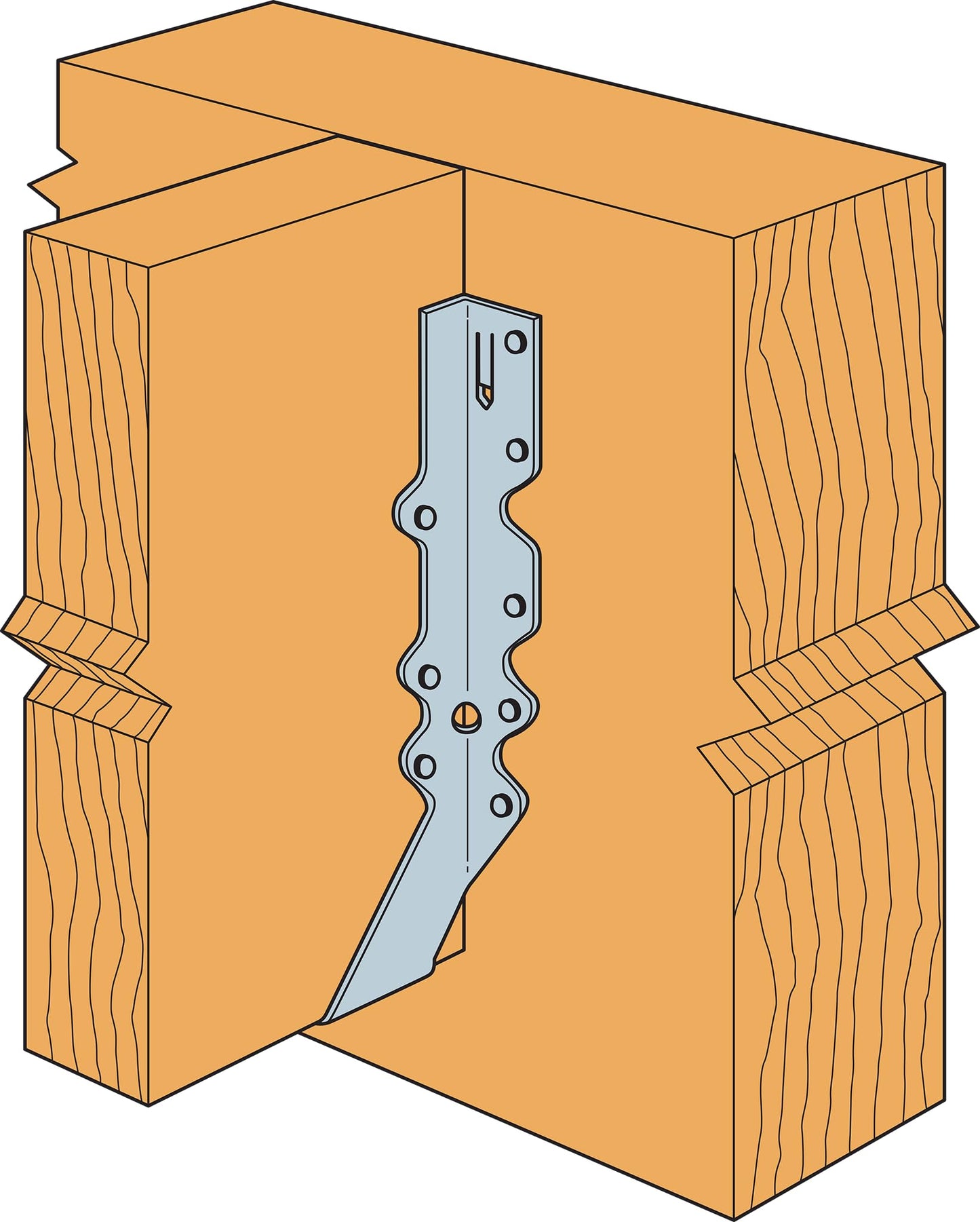 Simpson Strong-Tie LU26 Light Face-Mount Joist Hanger - Wood Construction Connectors, 20 Gauge Galvanized Steel Brackets, Hurricane Rafter Ties, 2x6, 100 Per Pack