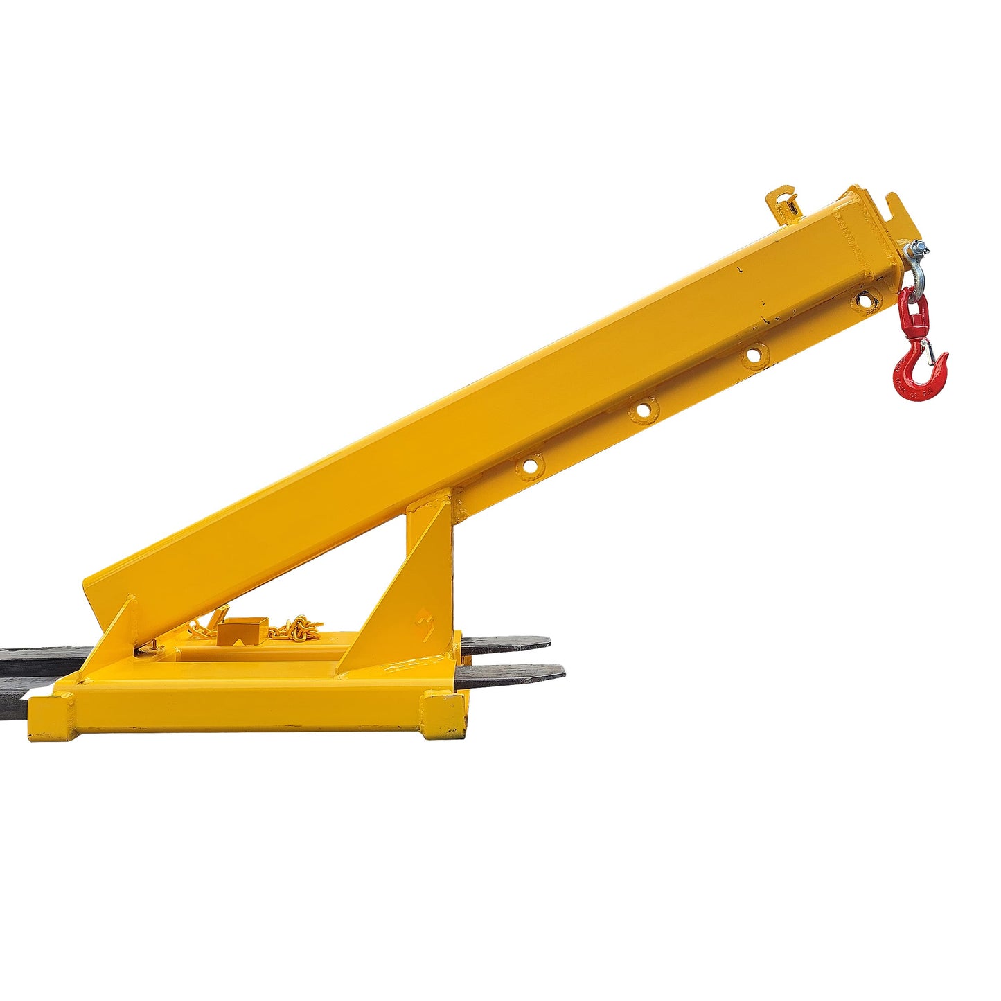 TECHTONGDA Adjustable Forklift Jib Boom Crane Forklift Mobile Crane, Fork Mounted Telescoping Crane Jib Boom for Warehouse or Factories, Adjustable Boom 63"-98", 4400 LB/ 2T Capacity