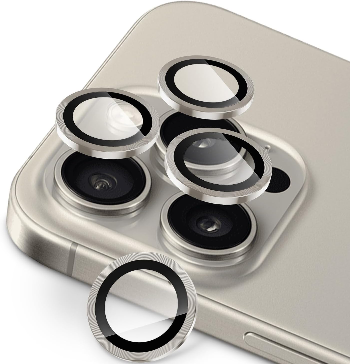 4 Pack 15 15 9H SPARIN Camera Lens Protector for iPhone Pro/iPhone Pro Max, Hardness Tempered Glass Protection, Ultra