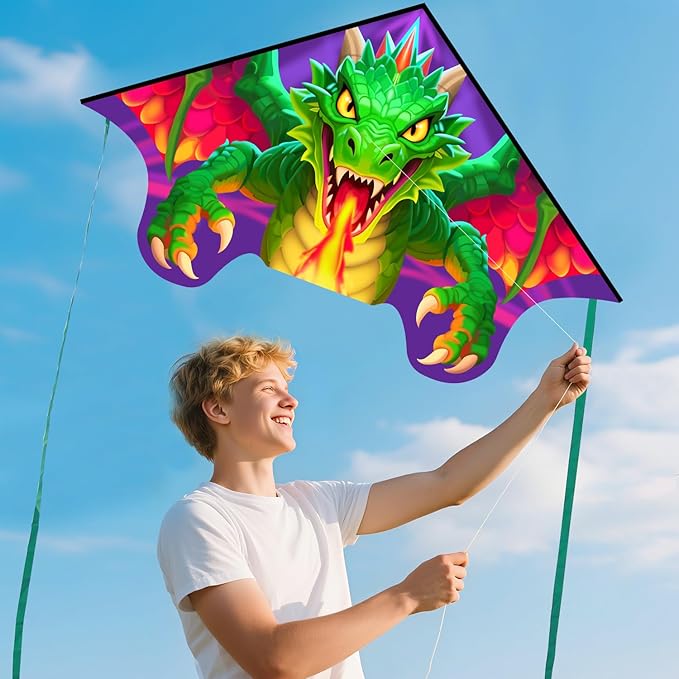 Xida Kites for Kids Ages 4-8, Large Kite for Adults, Easy to Fly Beach Kites with Handle and String,Perfect for Beginners,Beach,and Outdoor Flying Fun