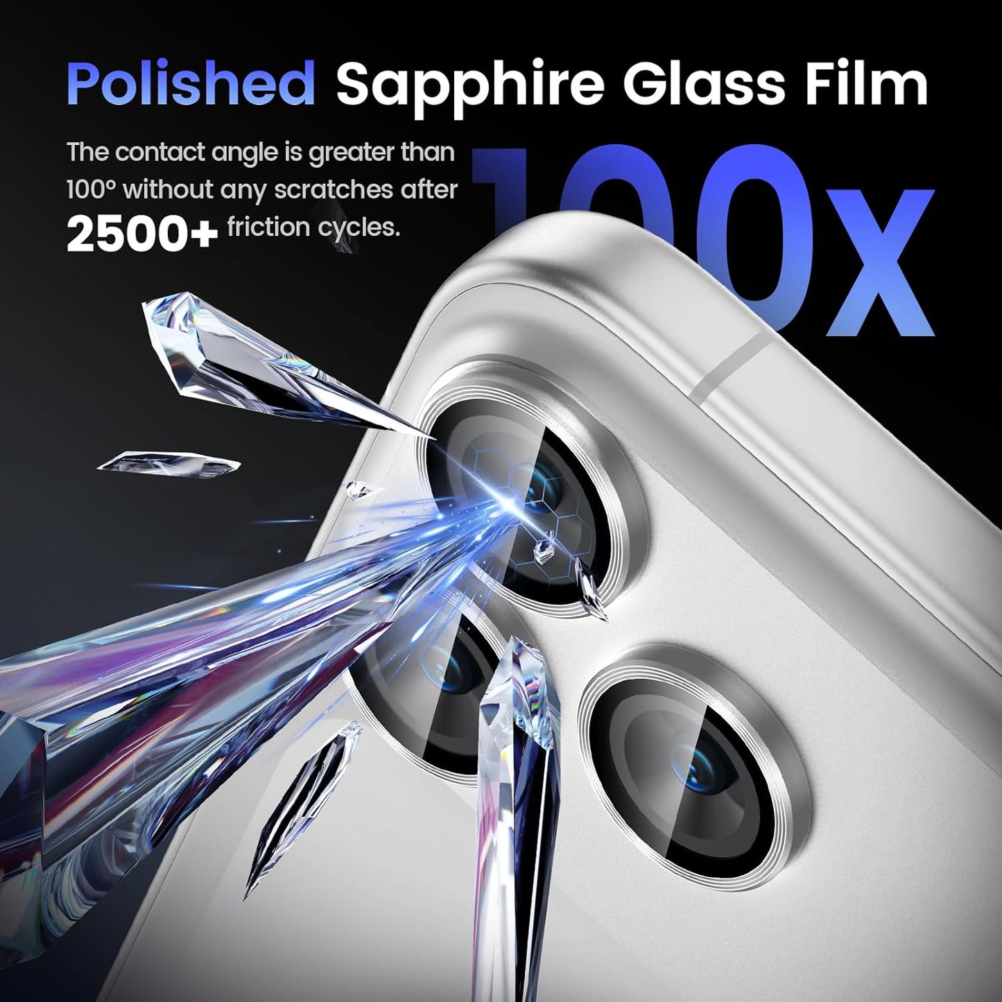 17 Tensea for iPhone Pro Max Camera Lens Protector, Metal Aluminum Alloy Tempered Glass Cover Camera Screen Protector
