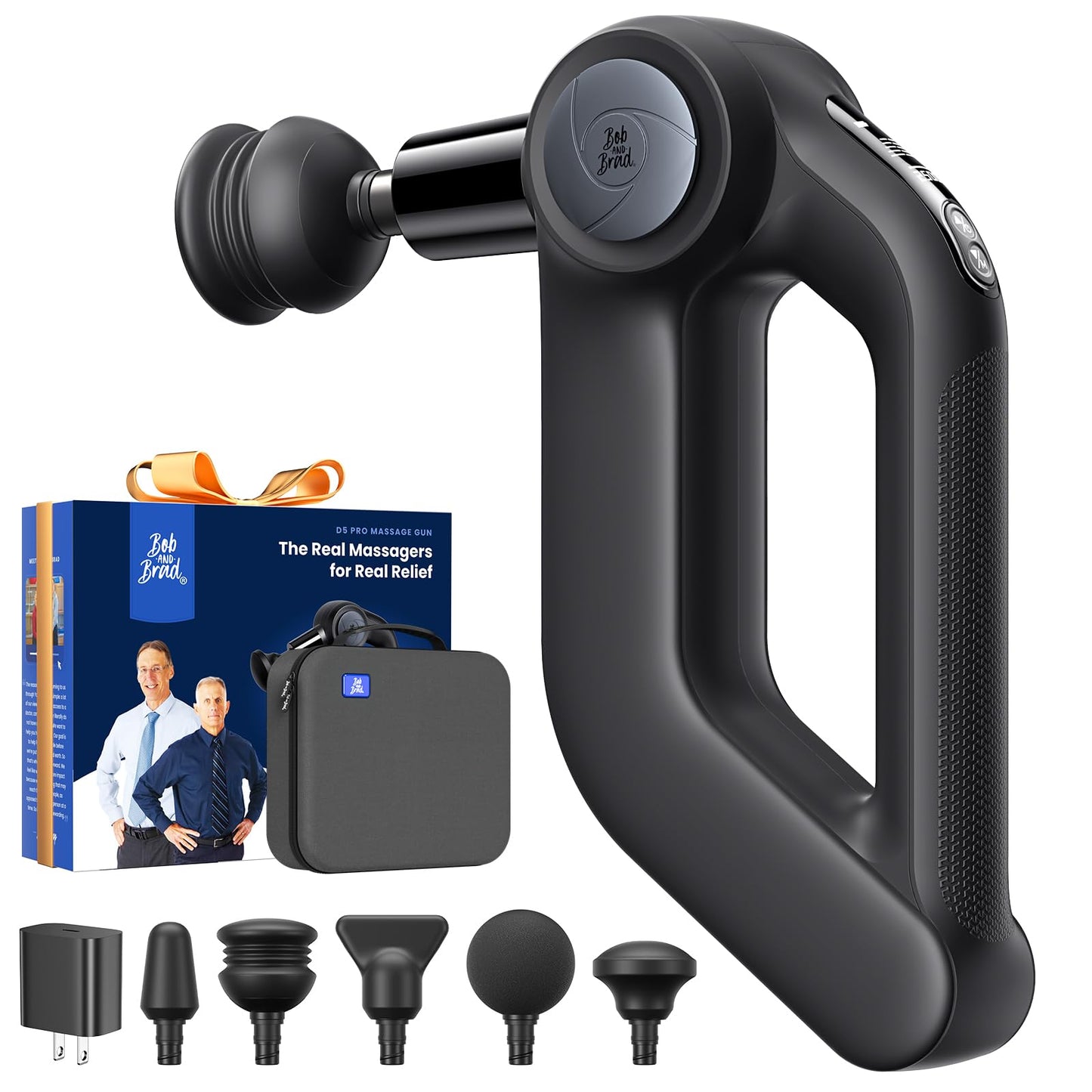 BOB AND BRAD D5 Pro Massage Gun with 13mm Amplitude, FSA-HSA Eligible, Professional Deep Tissue Percussion Massage Gun, Ergonomic D-Handle for Effortless Muscle Pain Relief, Fathers Day Dad Gifts
