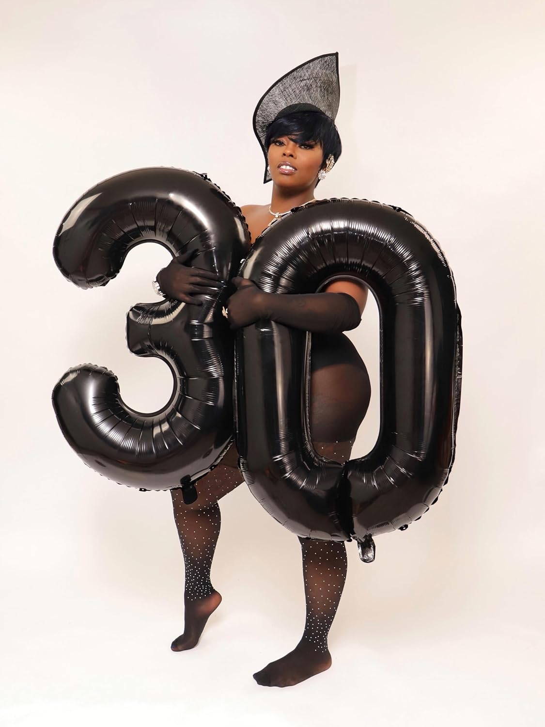 Numbers Balloon - 40 Inch Large Black Balloon for Three Year Old Birthday Decor | Party Decorations