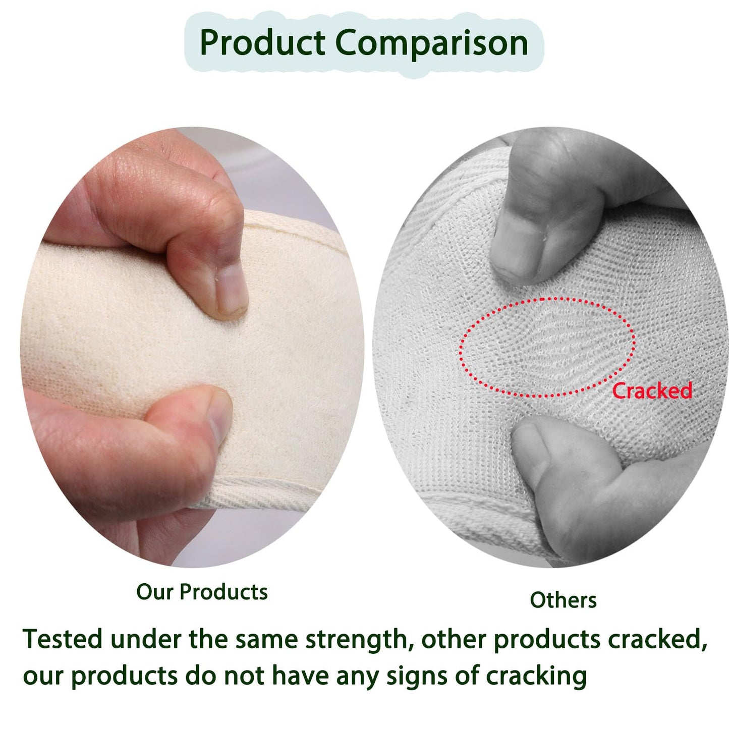 JouiiSiYa Natural Loofah Back Scrubber for Shower for Men and Women, Exfoliating Loofah Sponge with Soap Saver (2Pads+1Bag)