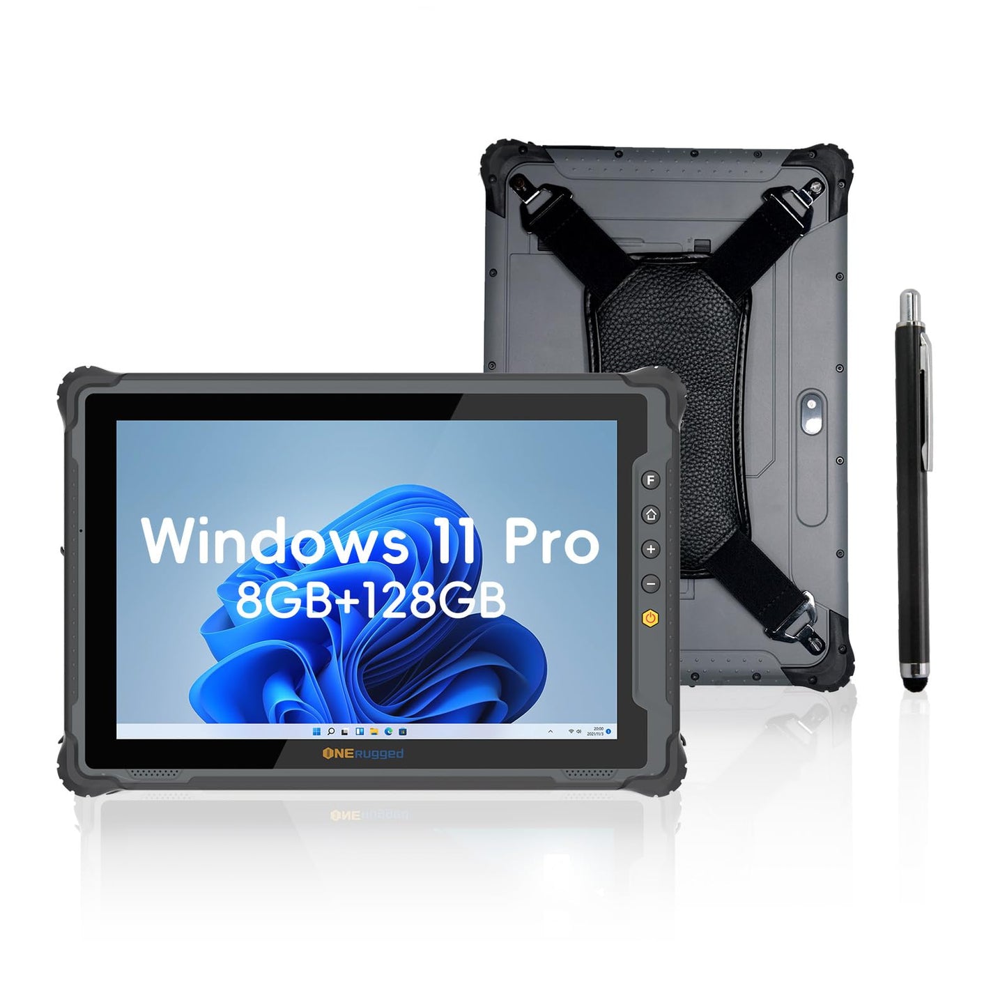 ONERugged Rugged Tablet M10J, 10.1 inch Windows 11 Pro Tablet, 8GB+128GB, Celeron N5100, IP65 Waterproof, MIL-STD-810H, 5000mAh, Industrial Outdoor Work PC w/ 8MP+5MP Camera, 4G LTE/WiFi/BT 5.0/NFC
