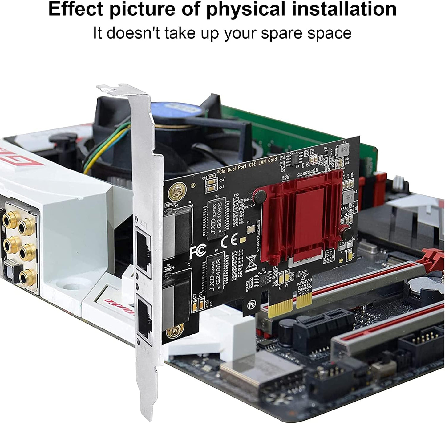 ULANSeN 1000M 82575/82576 Dual-Port PCIe Gigabit Network Card PCI Express Ethernet Adapter with Intel Two Ports LAN NIC