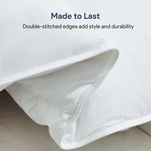 Maple&Stone Queen Size Feather Down Comforter - Ultra Soft 100% Cotton Cover | All Season Fluffy Duvet Insert 90 x 90 Inches