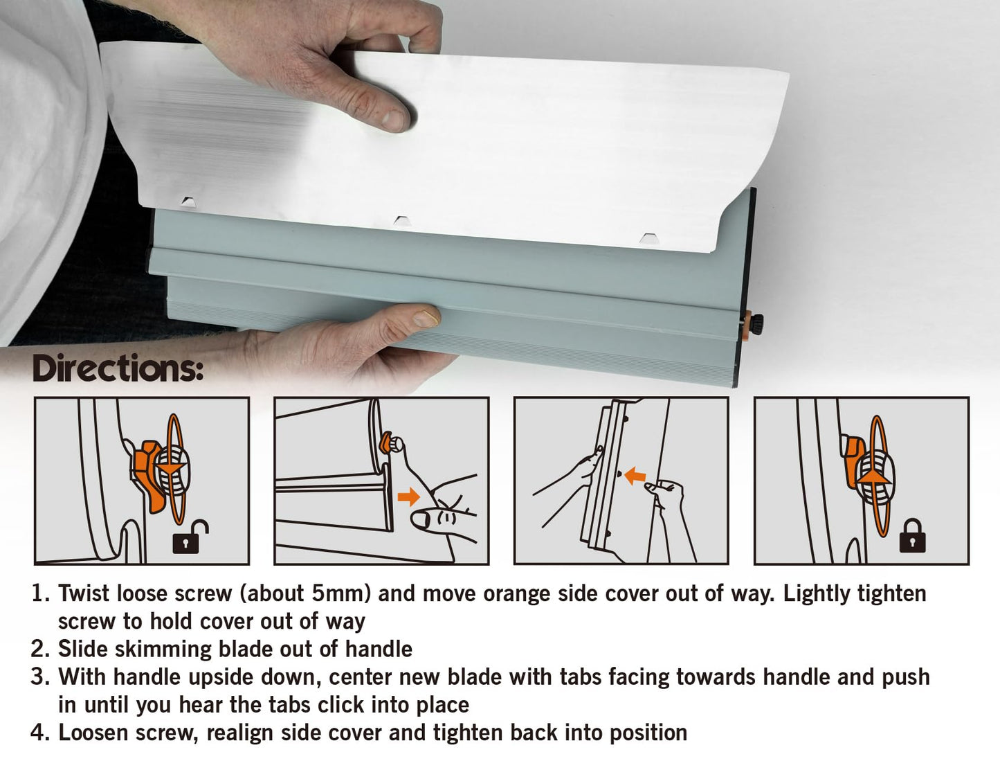 ROLLINGDOG Drywall Skimming Blade Set - Include Extension Pole and Transport Case,13PC Easy Carry Handle and 5 Extra Skimming blades
