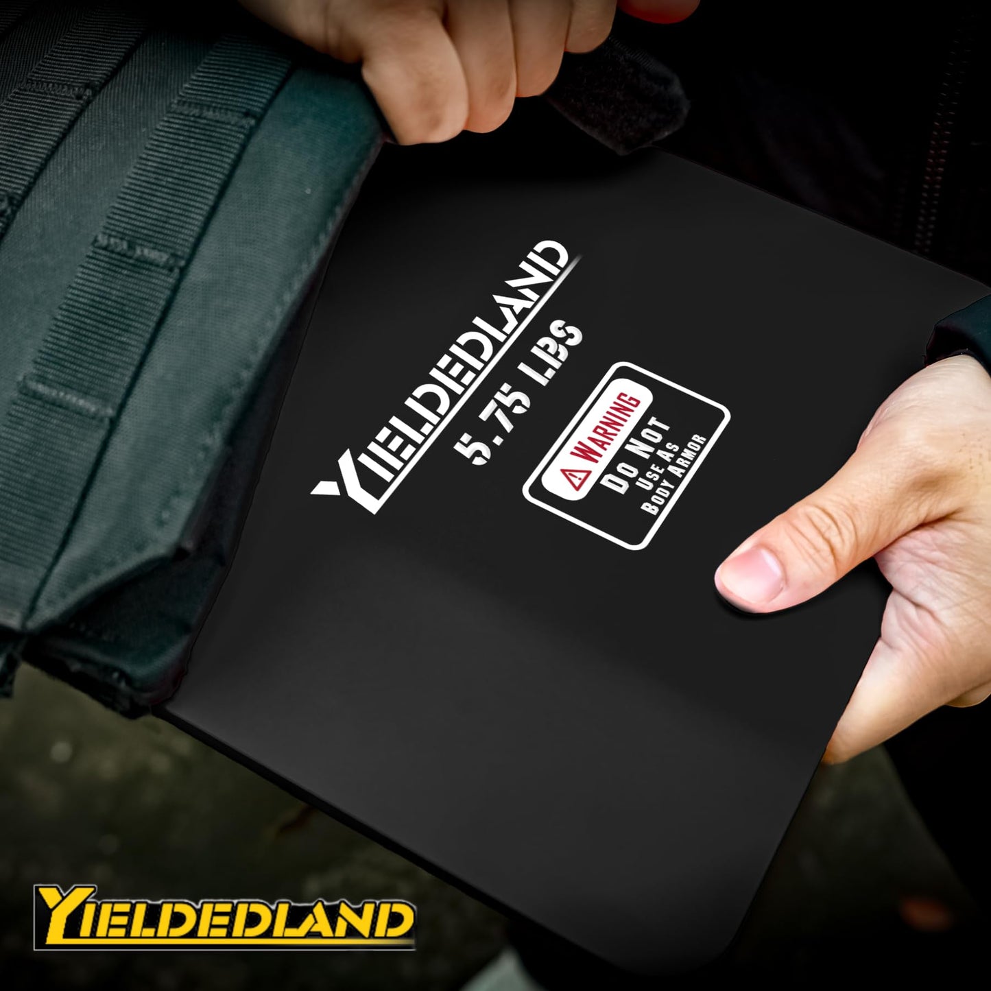 YIELDEDLAND Weight Vest Plates 5.75/8.75LB Pairs - Strength Training, Running, Heavy Workouts (Black, 5.75LB Plate)