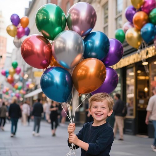 KAWKALSH 12-Inch Metallic Colorful Balloons - 110pcs Bright Latex Party Balloons for Birthdays & Weddings