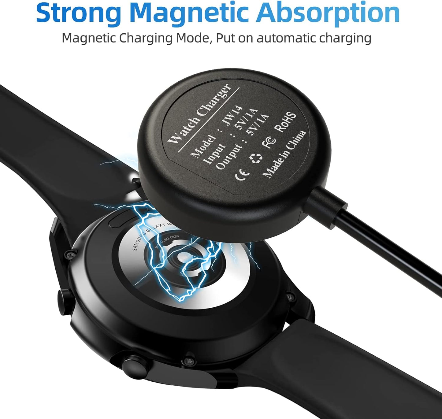 Clolasa 2 Pack 8/8 Classic/7/Ultra/6/6 Classic/5/5 Pro/4/4 Classic/3/Active 2/Active 3.3FT for Samsung Galaxy Watch