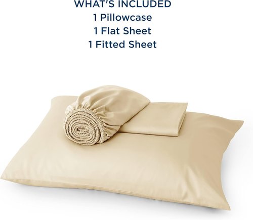 Bedsure Cooling Twin Sheets - Breathable Rayon from Bamboo, Soft & Silky Bedding Set, Deep Pocket Up to 16 Inches, Alabaster Gleam