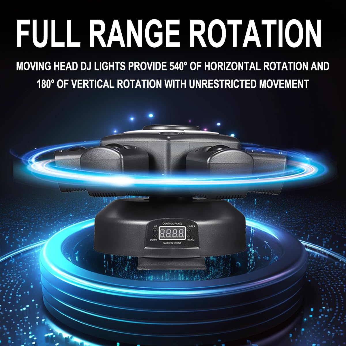 Moving Head Dj Lights for Parties, Disco Stage Lights 7-in-1 LED RGBW 6 Arms with Mixed Lighting Effects,DJ Stage Lighting for Party Disco Club Wedding Bar