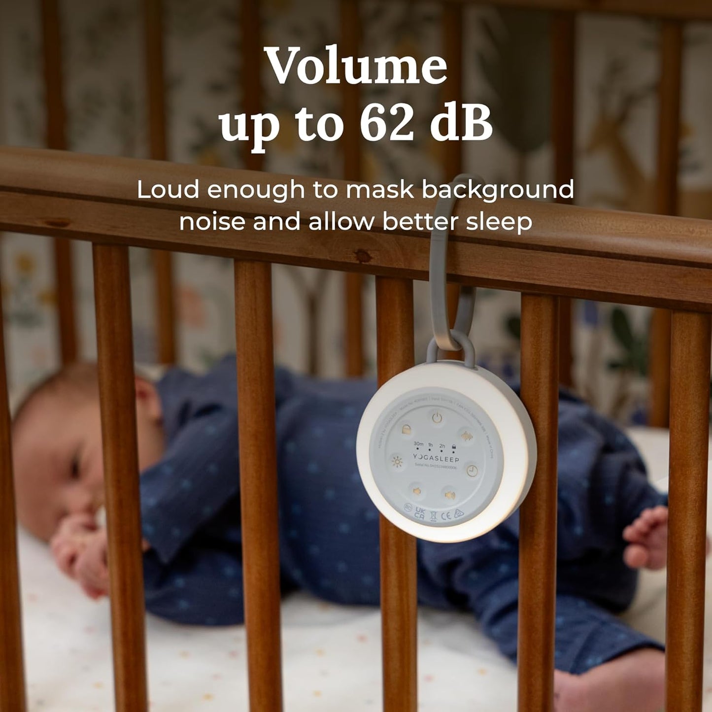 Yogasleep Hushh 2 Portable Sound Machine - Night Light & 6 Soothing Sounds for Babies & Kids